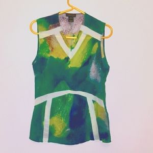 AS by DF sleeveless silk blouse.